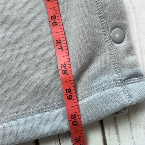 Caslon Grey Cowl Neck Side Snap Fleece Tunic Sweatshirt Size XS - Picture 8 of 9